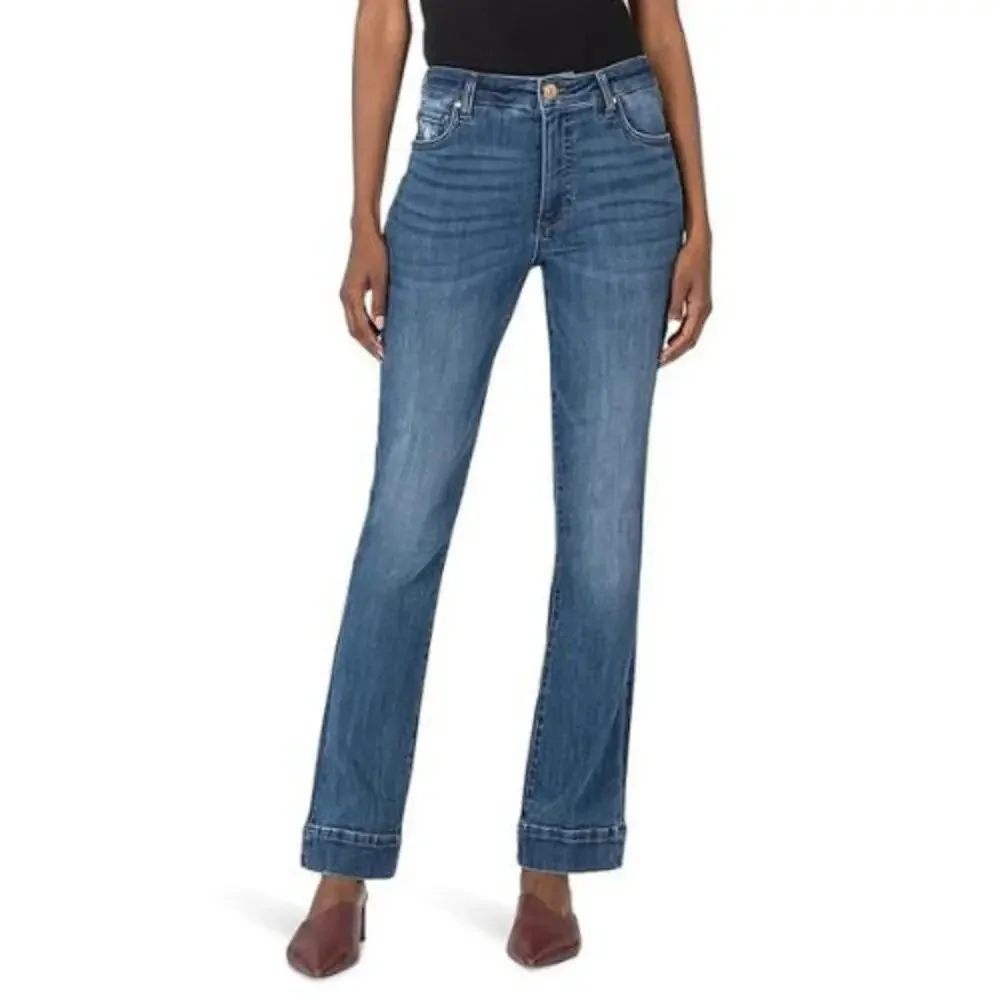 KUT from the Kloth Kelsey Jeans Women's 8 Blue Denim High-Rise Ankle DDR224 - Picture 8 of 12